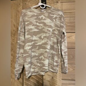 Athleta camo crew neck